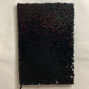 Reversible Black and Silver Sequin Notebook